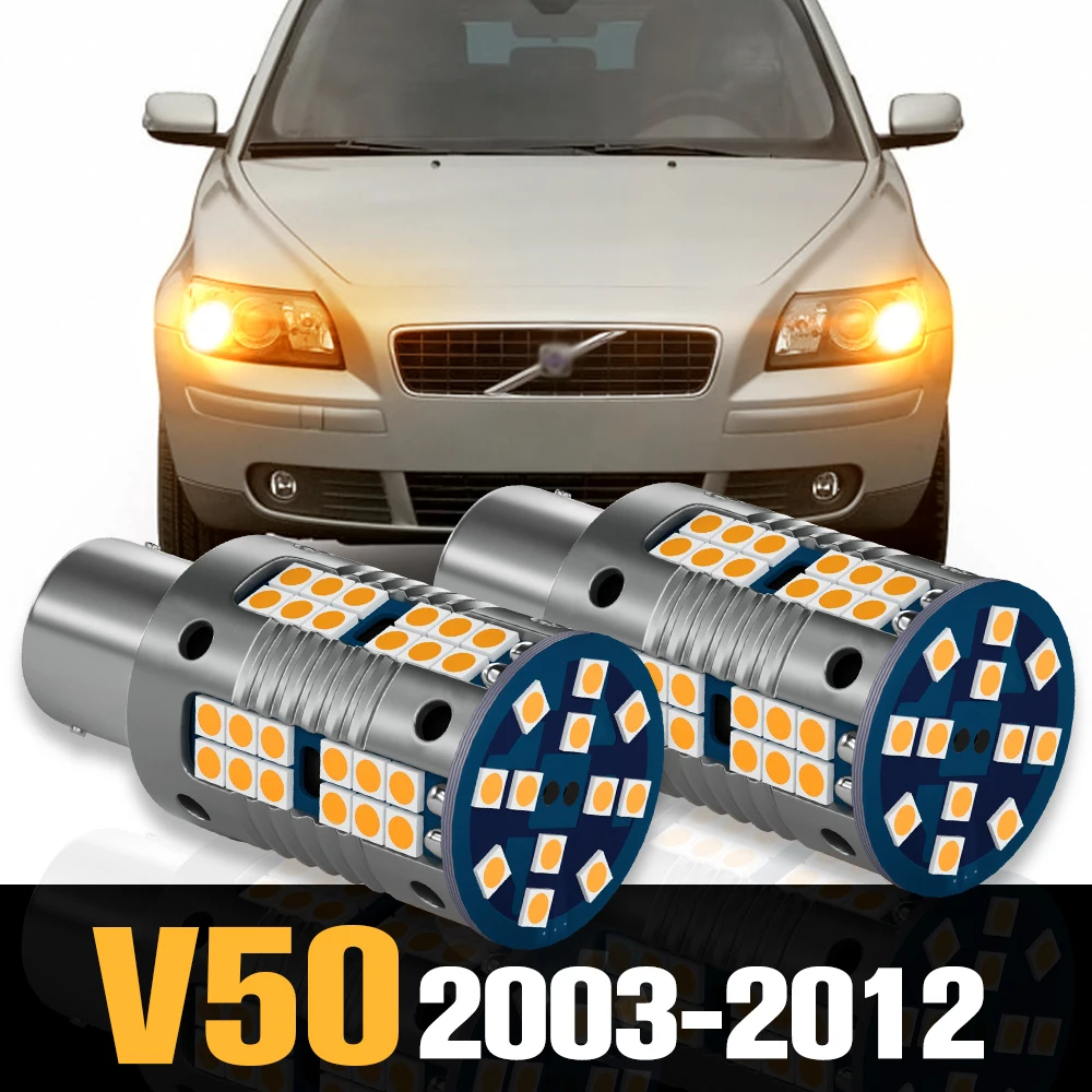 

2pcs Canbus LED Turn Signal Light Lamp Accessories For Volvo V50 2003-2012 2004 2005 2006 2007 2008 2009 2010 2011