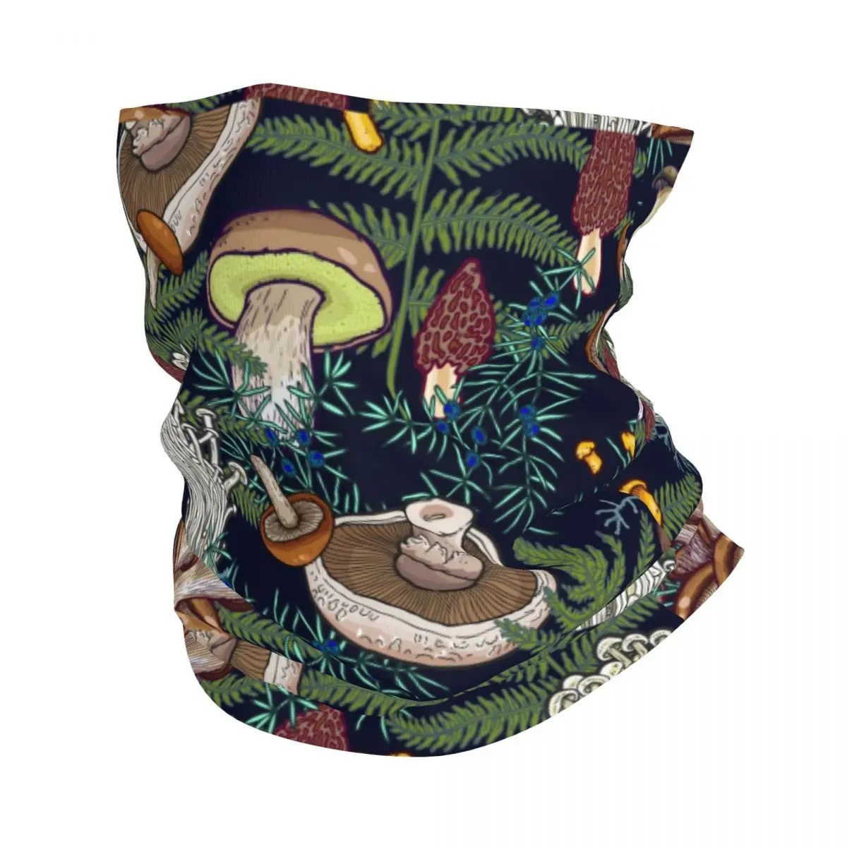 Dark Mushroom Forest Bandana Neck Cover Printed Psychedelic Balaclavas Wrap Scarf Face Mask Running Men Women Adult Windproof