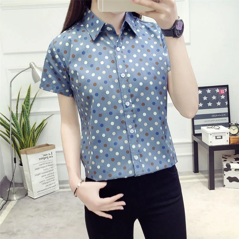 Casual Cotton Plaid Shirt Women 2023 Summer Female College Style New Short Sleeve Shirt Women Plaid Blouses and Tops Clothes