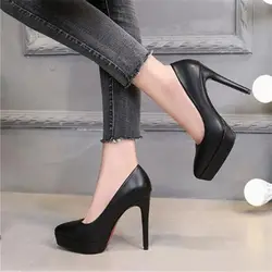 Sexy Pointed Toe Platform High Heels 12Cm Thin Heel Womens Pumps Fashion Small Size Lady Single Shoes Party Dress Shoes