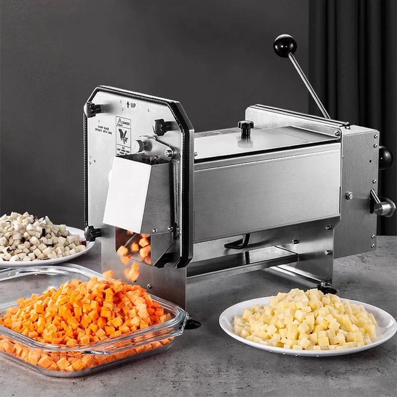 Kommerzielle Würfel maschine elektrisches Gemüse schneiden Karotten kartoffel Zwiebel voll automatisches Würfeln von Gemüse und Obst