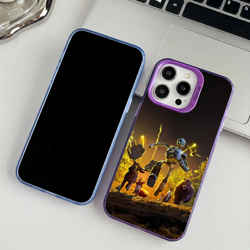 เคสโทรศัพท์ลายอนิเมะหุ่นยนต์ W-Wild สำหรับ Apple 11 12 13 14 15 16Pro Max Plus ป้องกันการกระแทก พร้อมชุบเคลือบ