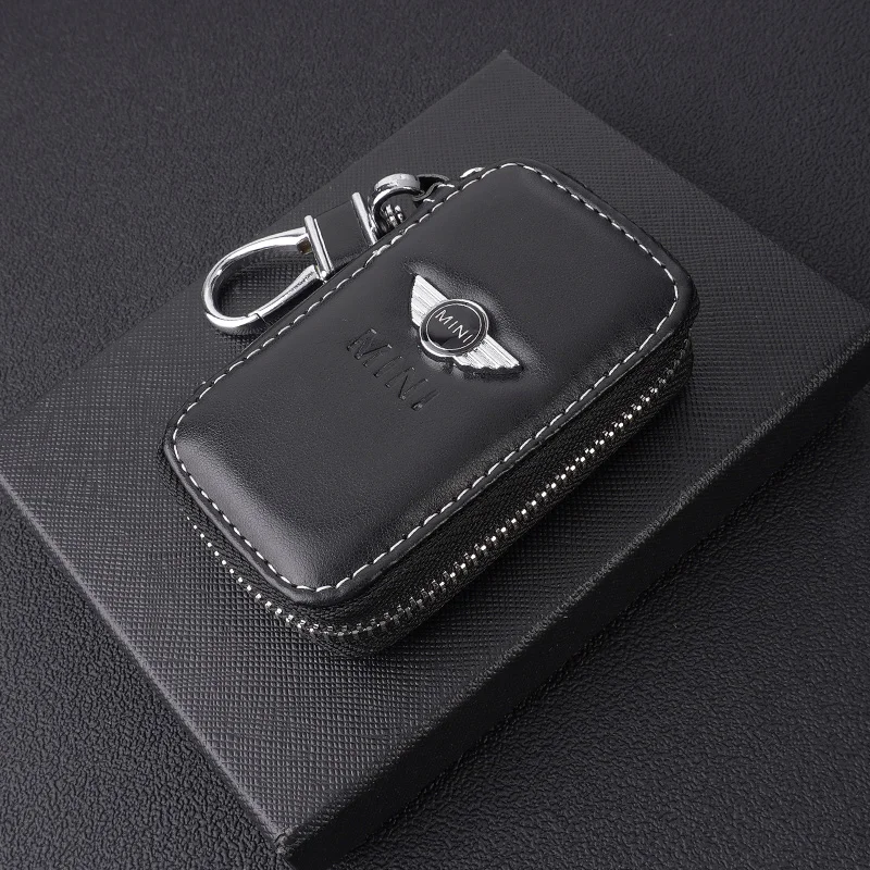 

Top Grade Leather Car Key Fob Protector Cover Keyring Zipper Storage Bag For BMW F30 F20 F10 F18 F22 F01 X3 X4 F06 F02 M3 M5