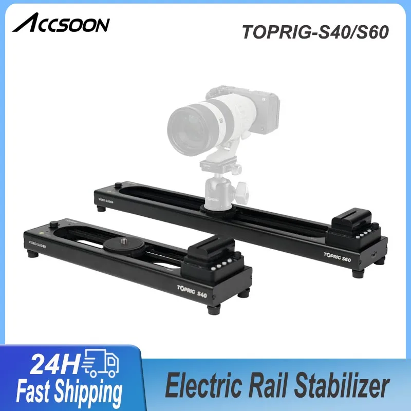 

Accsoon TOPRIG S40 S60 Electric Rail Stabilizer SLR Camera Follow Focus Chasing Delay Video Electric Control Slide