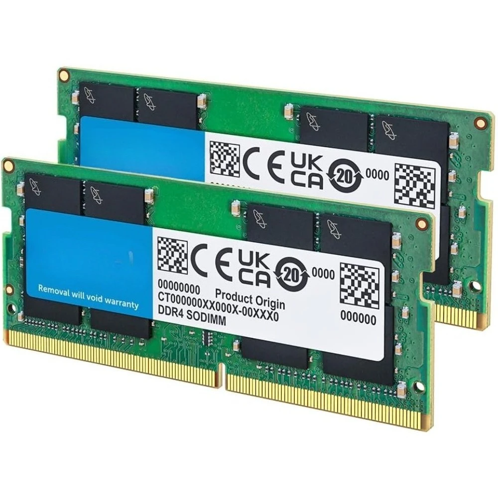 طقم ذاكرة الوصول العشوائي للكمبيوتر المحمول 64 جيجابايت DDR4 3200 ميجا هرتز SODIMM 2x32 جيجابايت PC4-25600 CL22 لـ Intel AMD
