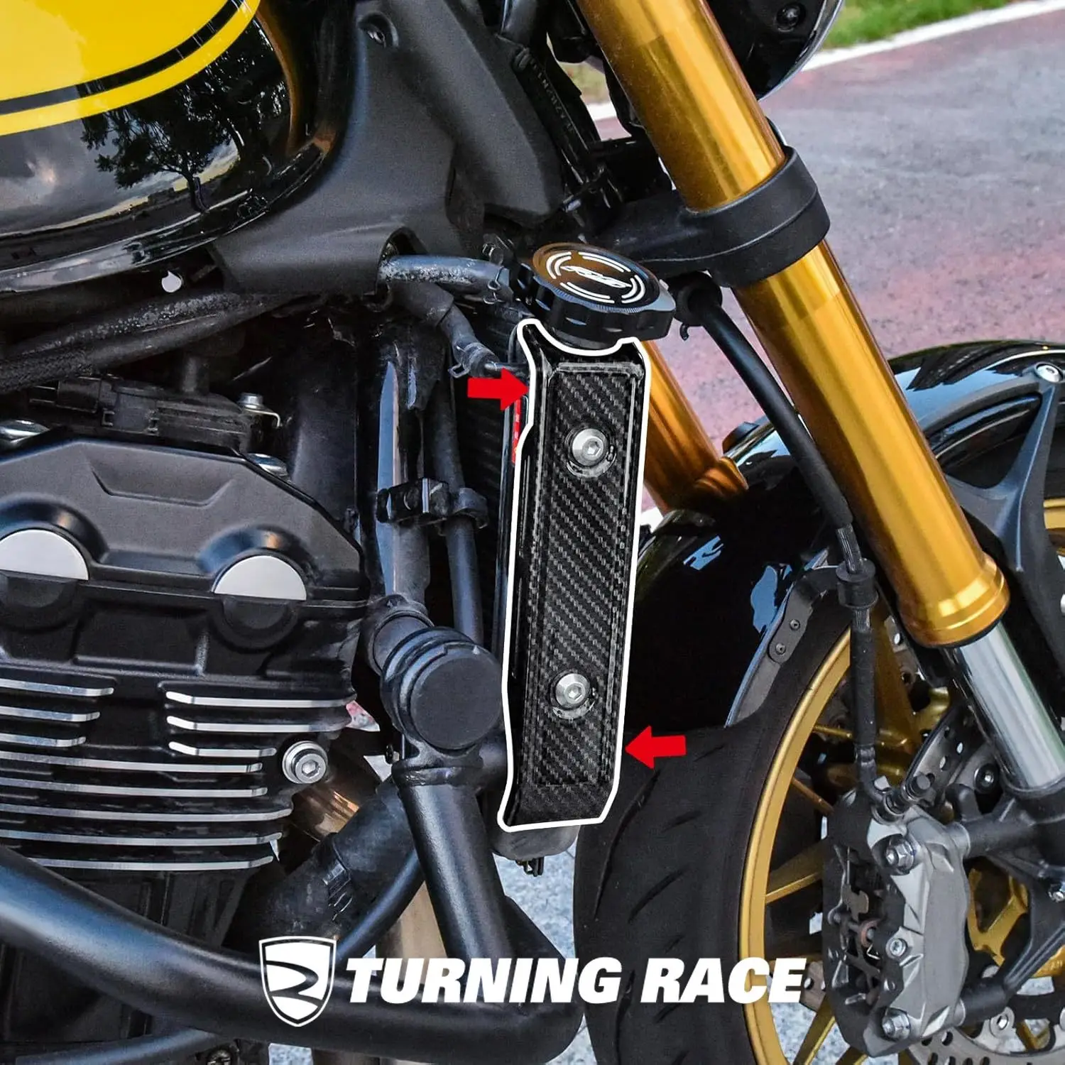 

Aluminum Alloy - Radiator Side Covers for Kawasaki Z900RS 2021-2025 Radiator Guard Custom Parts 2022 2023 2024 Accessories