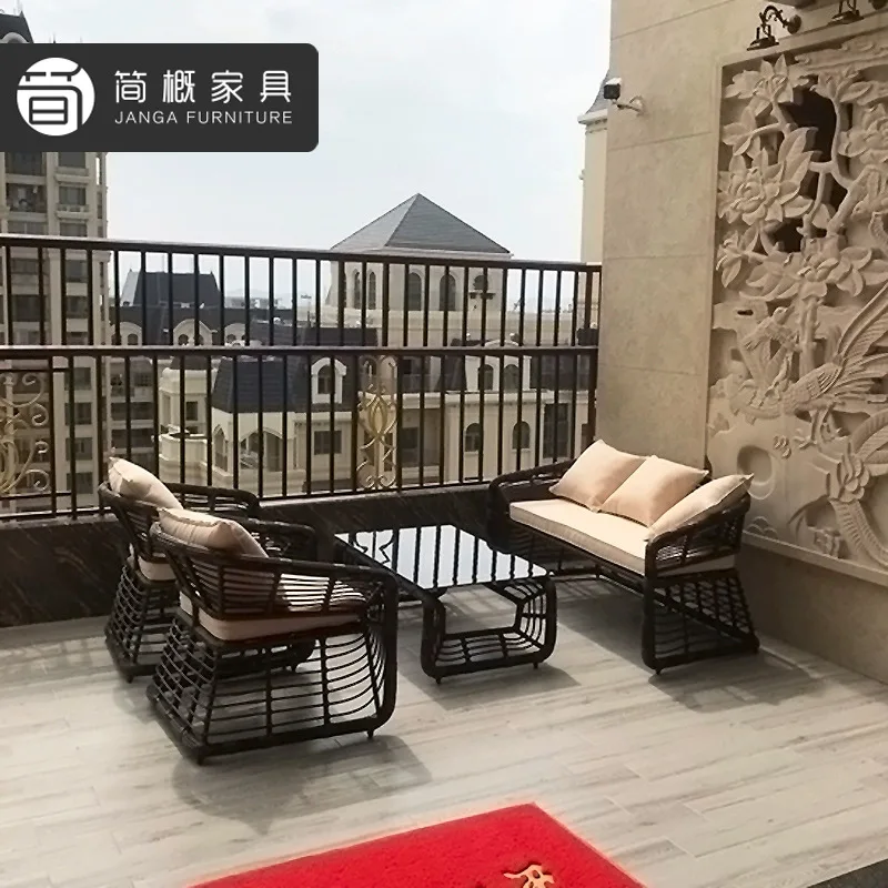 

Уличный диван из ротанга для сада и двора, всепогодный, с защитой от солнца, мебель для отелей и гостевых домов, кресло из ротанга для балкона