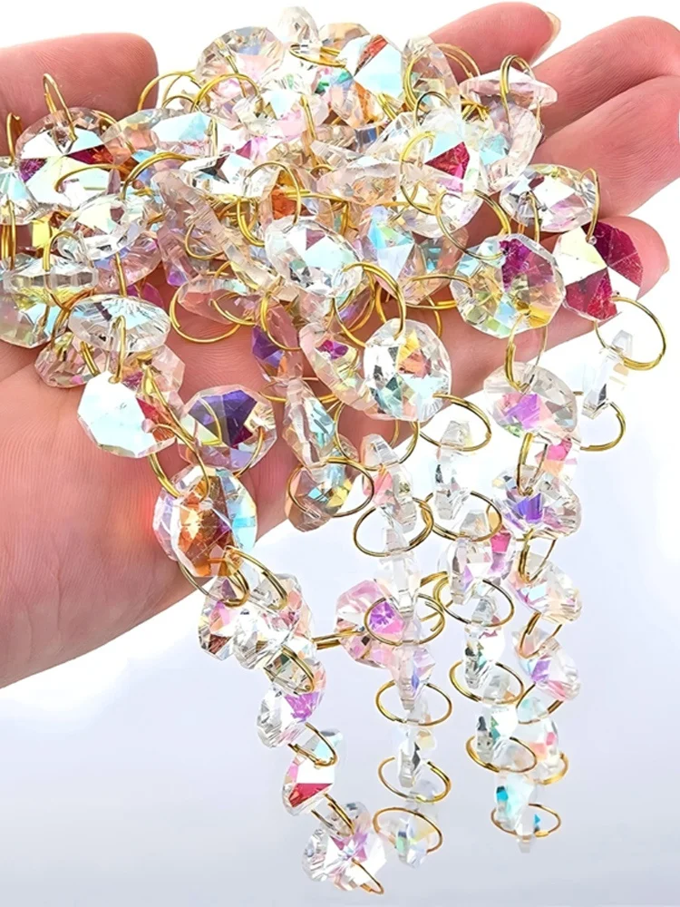 

Бусины из хрустального стекла 4 мм, восьмиугольные, с одним и двумя отверстиями, машинной полировки, прозрачные, цвет AB, для аксессуаров для штор