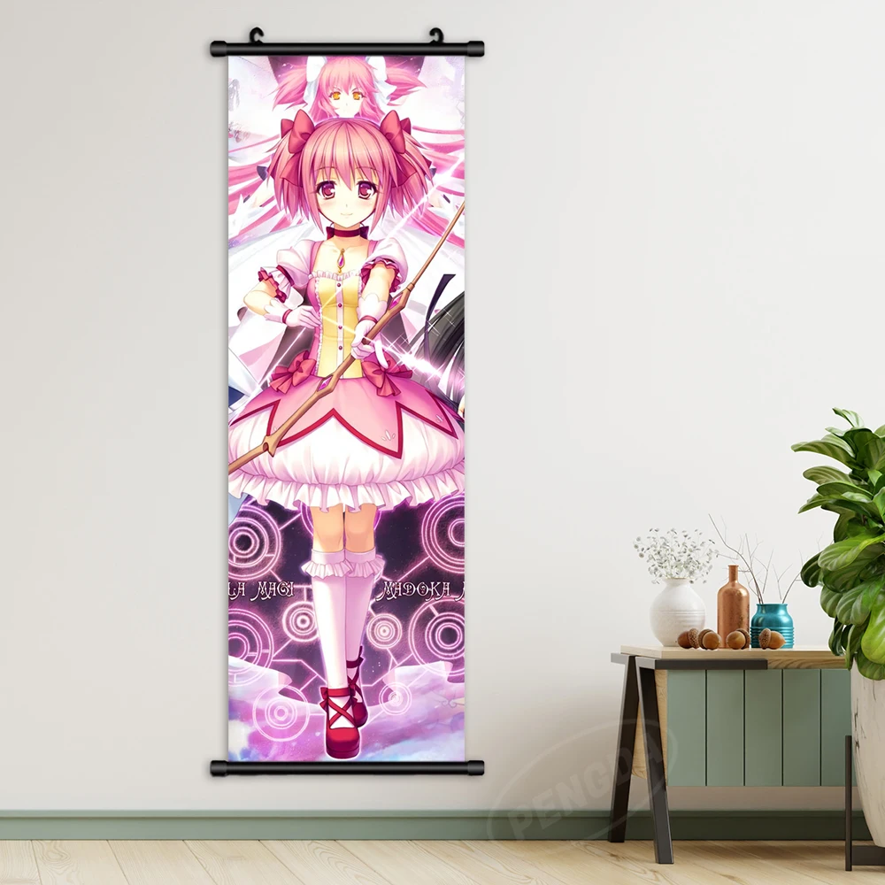 Настенное искусство Puella Magi Madoka Magica, аниме плакаты, асеми, Homura, подвесная живопись Tomoe Mami, холст, печать, домашний декор