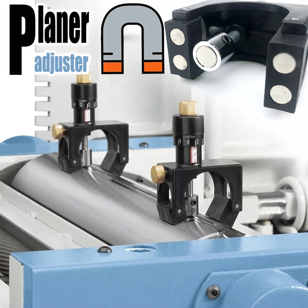 Precision Magnetic Planer Adjuster Woodworking Planer Blade Setting Jig Knife Calibration Gauge for Wood Planer Jointer Thicknes