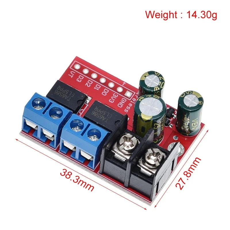 H Bridge Remote Control 5A 3V-14V Dual DC Motor Drive Module Voltage Reverse PWM Speed Regulation Double Super L298N 5AD