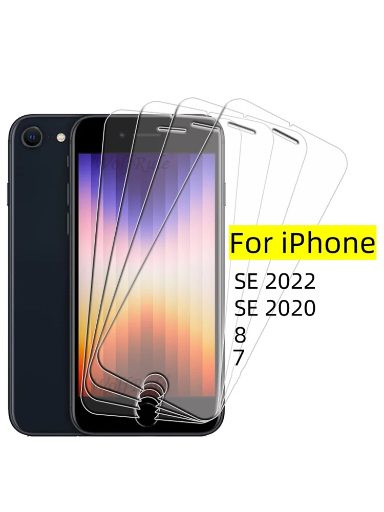 1/2/3/4 Stück für iPhone SE 2022 Glas iPhone SE 2022 2020 7 8 Gehärtetes Glas Transparent Klar 9H Displayschutz iPhone SE 2022