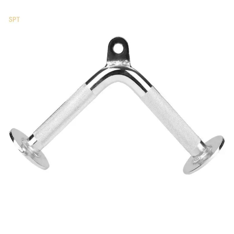 Home Gym Cable Attachment Handle Pull Down Attachment Non-slip V Shape Bar Cable Machine Handle Fitness Accessories 714F