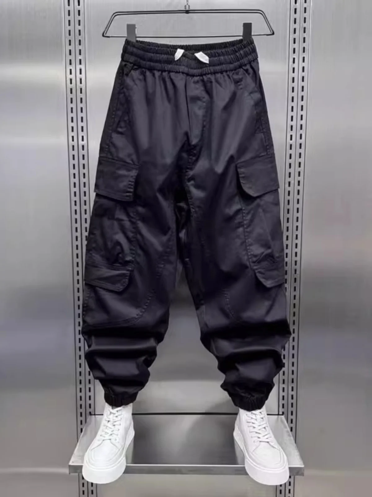 

Большие размеры 300, американские повседневные рабочие брюки для мужчин и женщин, весенне-осенние свободные спортивные длинные брюки с манжетами Haome Harlan