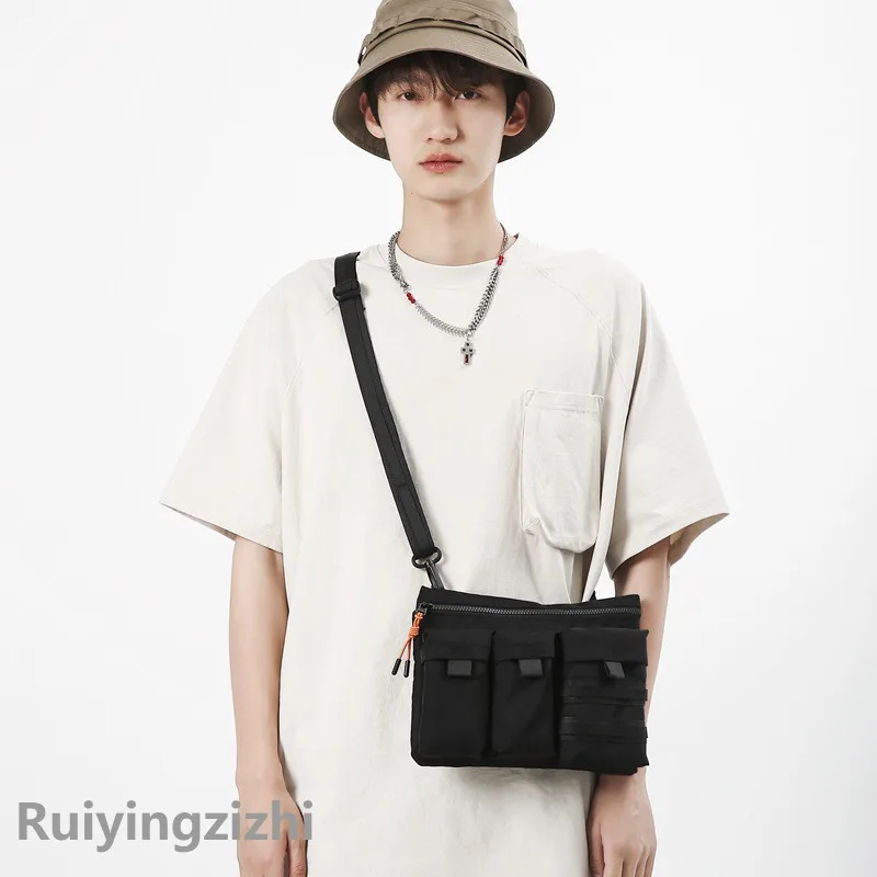 Bolsos de mensajero tácticos de nailon Unisex, chaleco informal de estilo Hip Hop, bolso de hombro con función táctica para teléfono