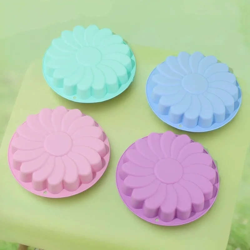 Silicone Whirlwind Petal Shaped Baking Tray Silicone Cake Mold Sunflower Cake Bakeware Baking Tool 3D Pan Tray DIY Party Suppily view 6