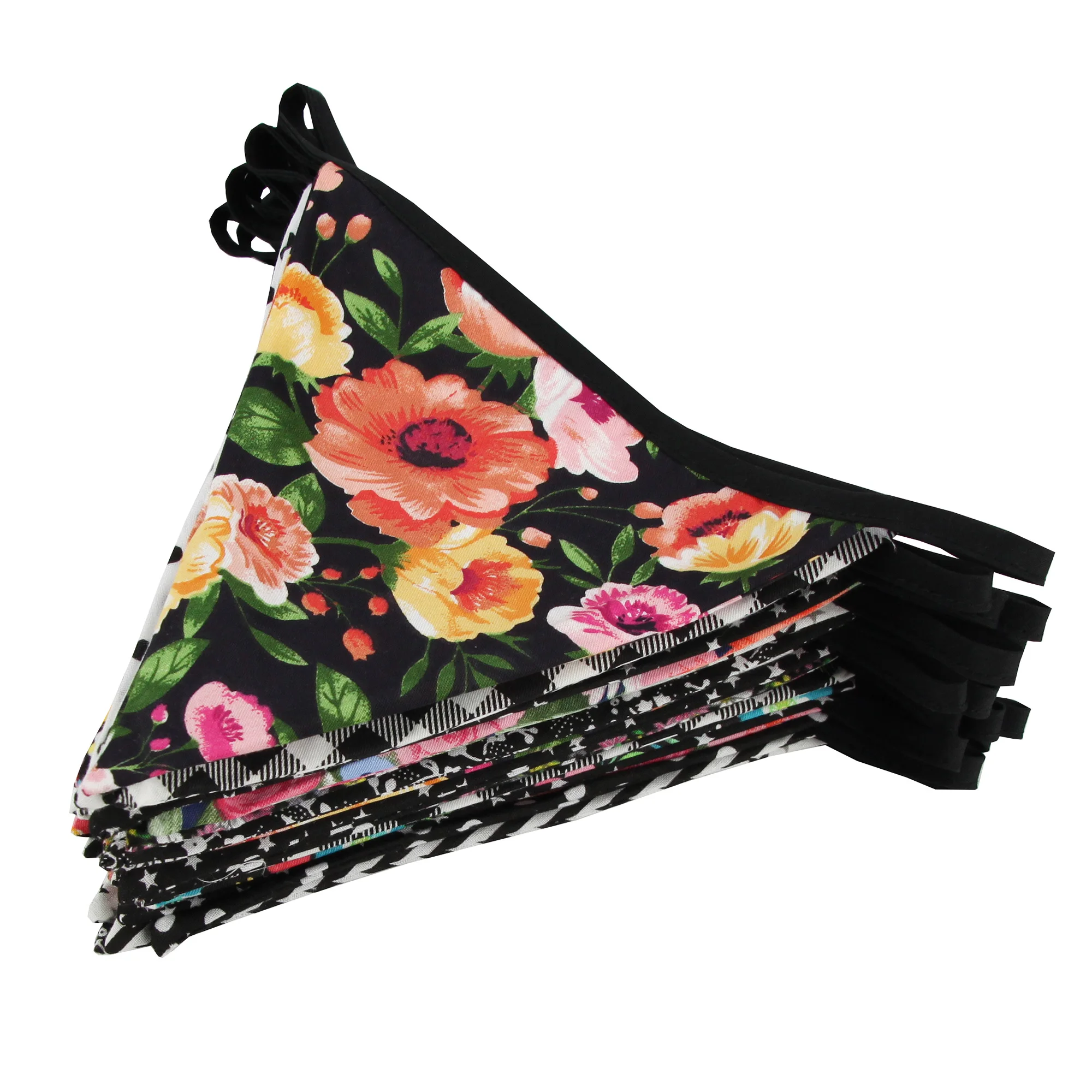 Neue 10 mt 36 fahnen Weiß Baumwolle Spitze Stoff Bunting Flags Hochzeit Party Dekoration Banner Hause Braut Dusche Bunting Garland – Detail 7