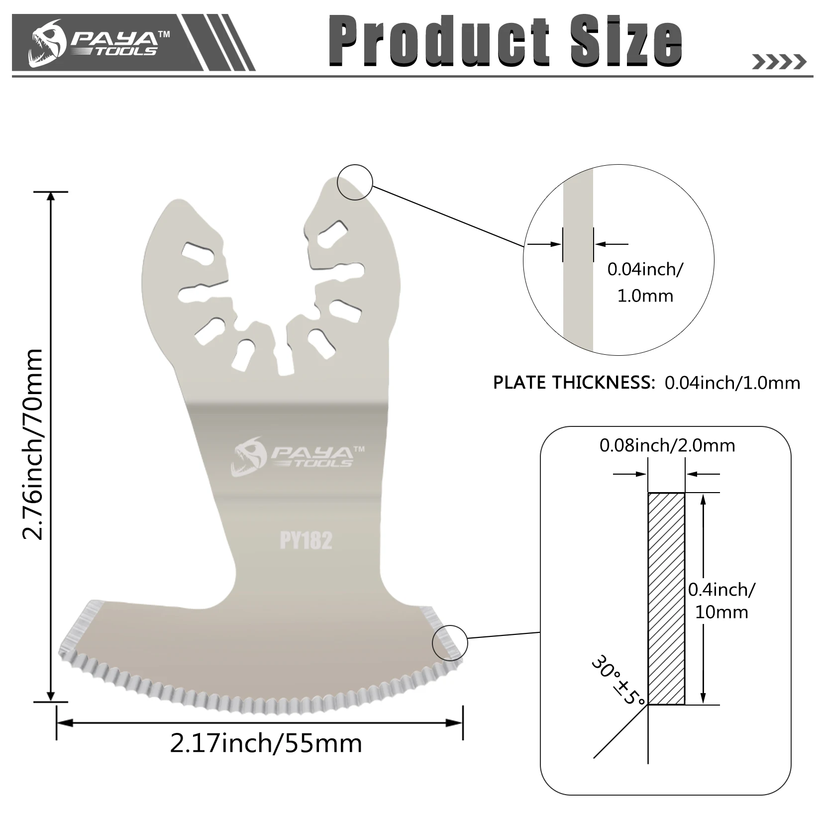 Oscillating Scraper Saw Blade for Sealant Removal Windshield Blade Hook Blade for Asphalt Shingle Felt Carpet Rubber PVC Cutting