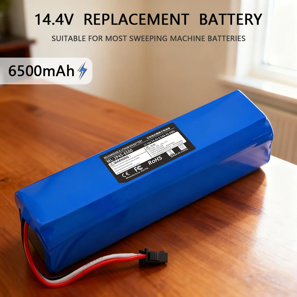 

14.4V NR18650 M26 Replacement Battery 6500mAh for Proscenic M7 Pro M8 Pro M7 Max, Fit Lenovo LR1 Roidmi Eve Plus Viomi D800