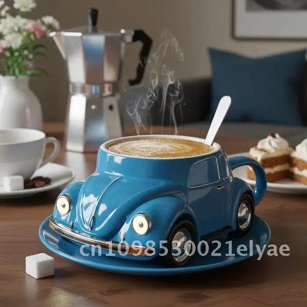 New Creative Car Shape Beetle shaped Coffee Cup with Multiple Colors as a Holiday Gift