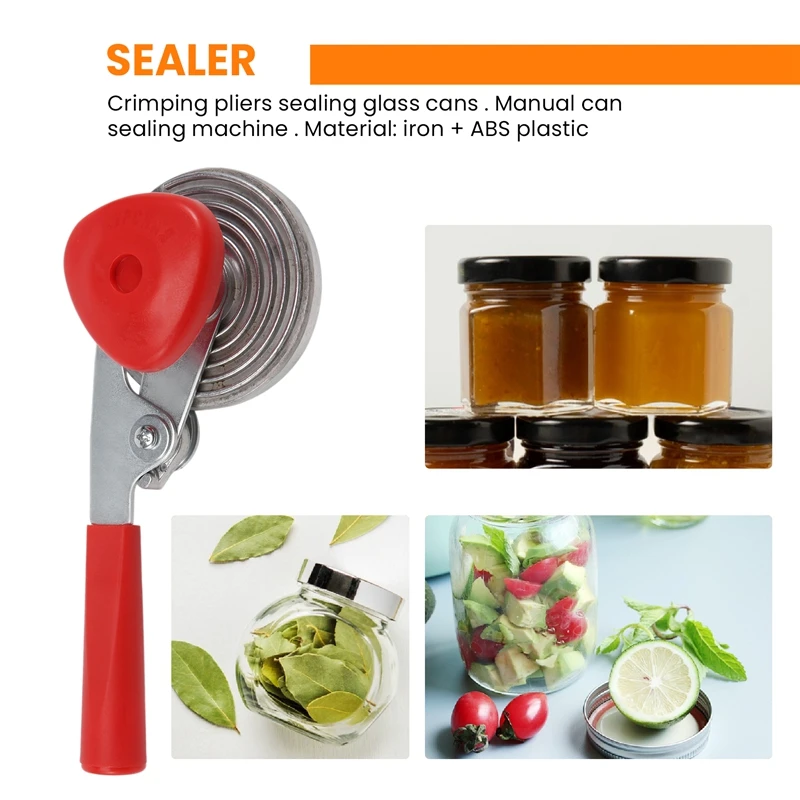 Manual Can Sealer Crimping Device Sealing Glass Cans Beader Manually Seaming Machine For Seaming Glass Jars 87Mm