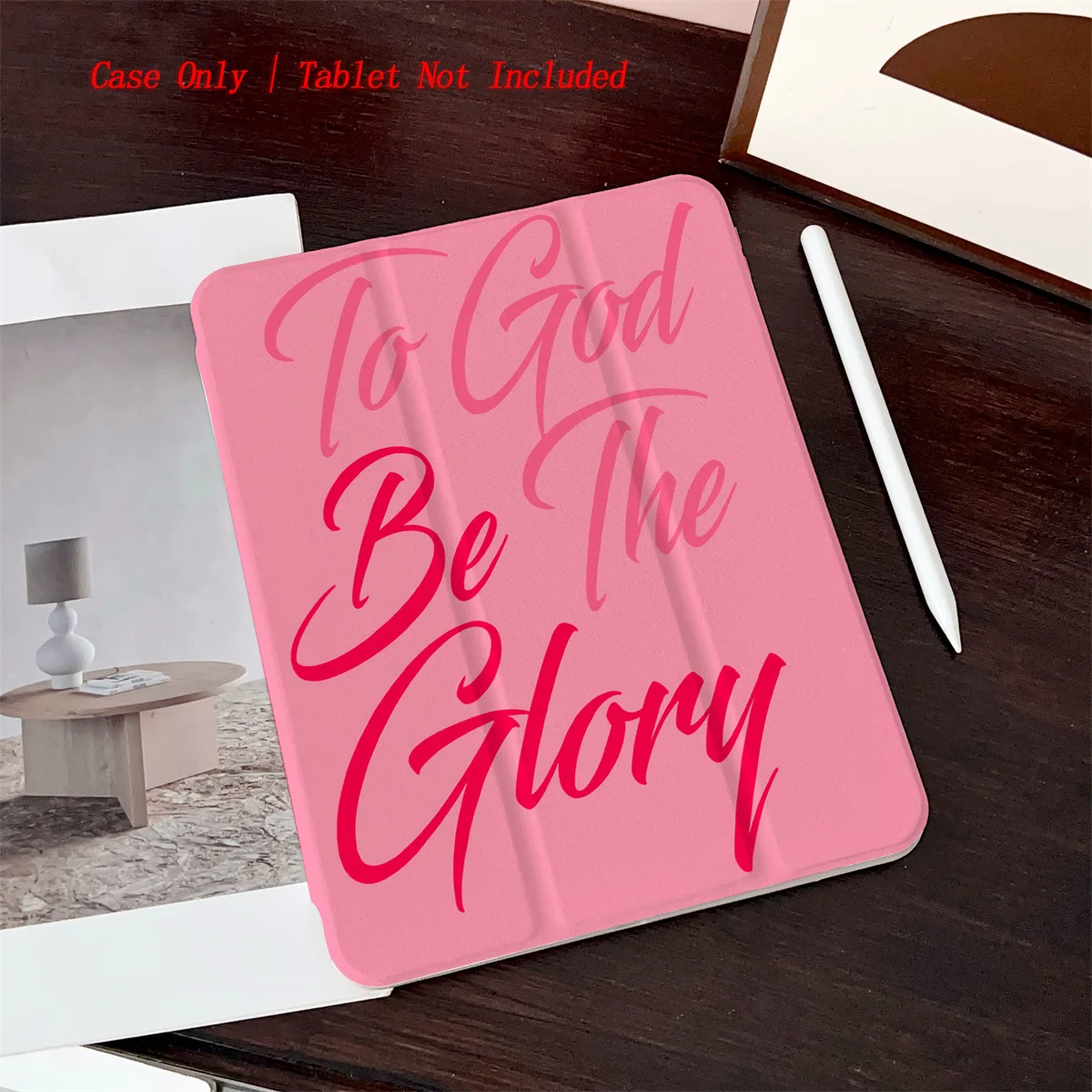 

Pink Letter Pattern iPad Case - Shockproof & Durable Cover for Apple Pro/Air/Mini