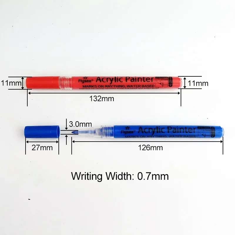 Imagem -04 - Canetas de Tinta Acrílica à Prova Impermeável Água Permanente Marcador Canetas de Acrílico para Faça Você Mesmo Pedra Rocha Canecas de Vidro Cerâmica Madeira 1pc