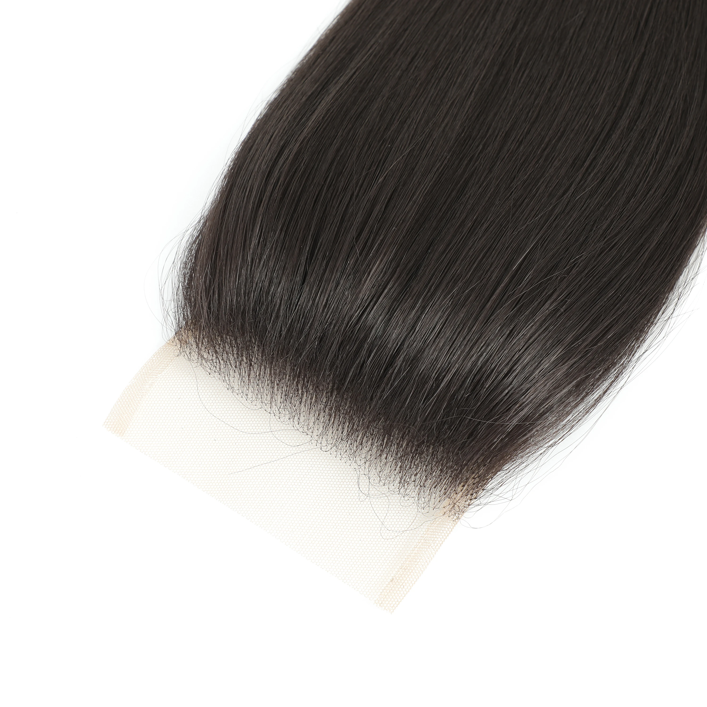 Straight 4x4 Lace Closure  Heat Resistant Fiber Bone Straight HD Transparent Swiss Lace Closures synthetic Hair