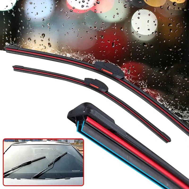 Universal Double Layer Soft Rubber Strip Windscreen Wipers Brush Clean Reduce Noise Automotive Wiper 14\