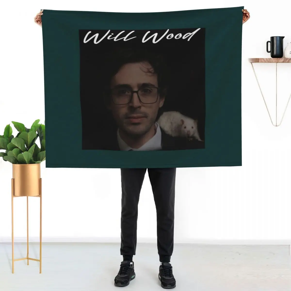 Music Will Tour Band Wood Logo Throw Blanket Decorative Sofa warm for winter Decorative Sofas Luxury Brand for winter Blankets