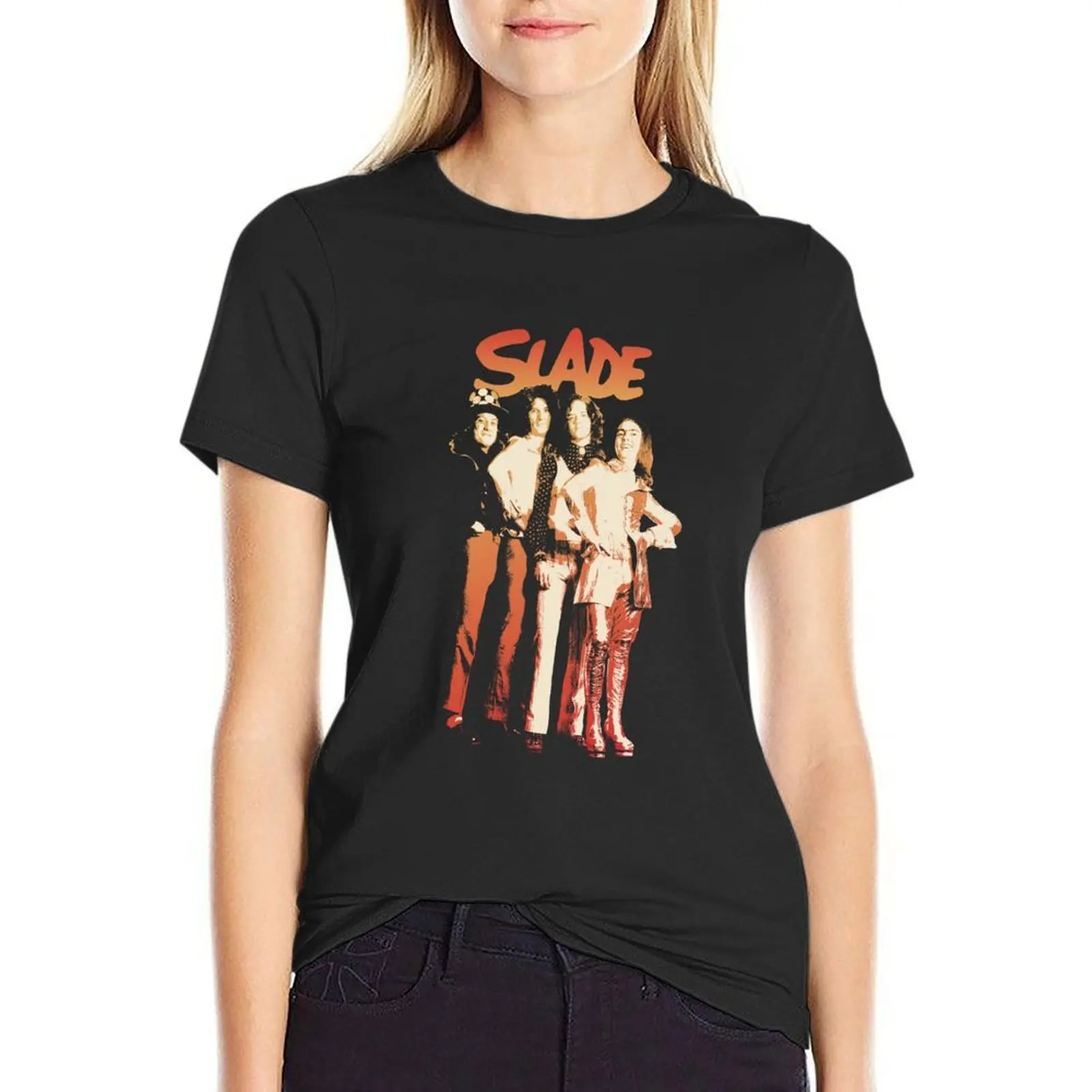 Slade Glam Rock Band T-Shirt kawaii clothes oversized Womens graphic t shirts