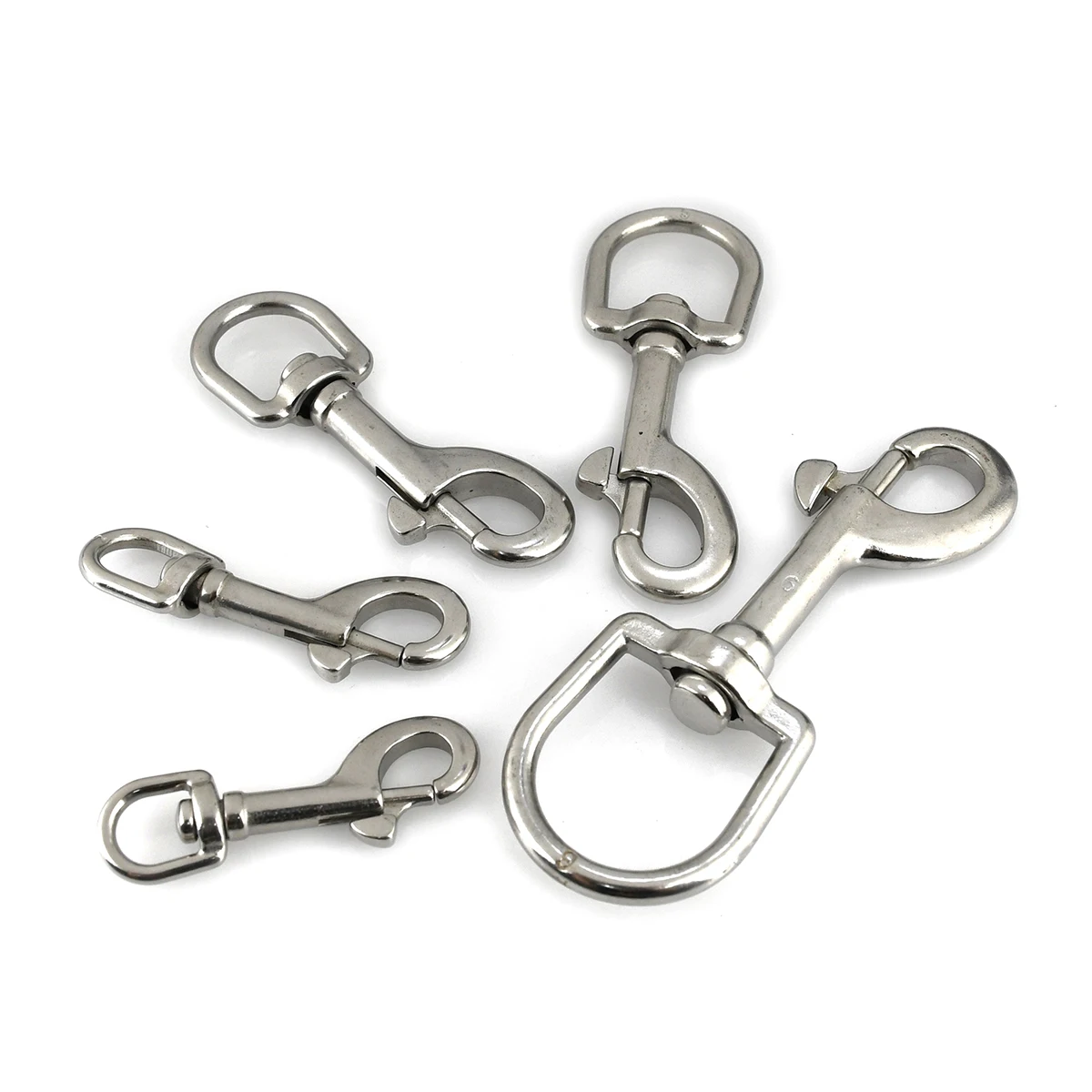 1x Snap Hook Stainless Steel Trigger Swivel Eye Bolt For webbing Leather Craft Bag Strap Belt Clasp Pet Dog Leash Clip Quality