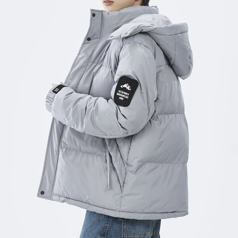 

New Detachable Hooded Parkas Men Loose Cotton Padded Jacket Winter Warmth Men's Cotton Coat Trendy Fashionable Men's Outerwear