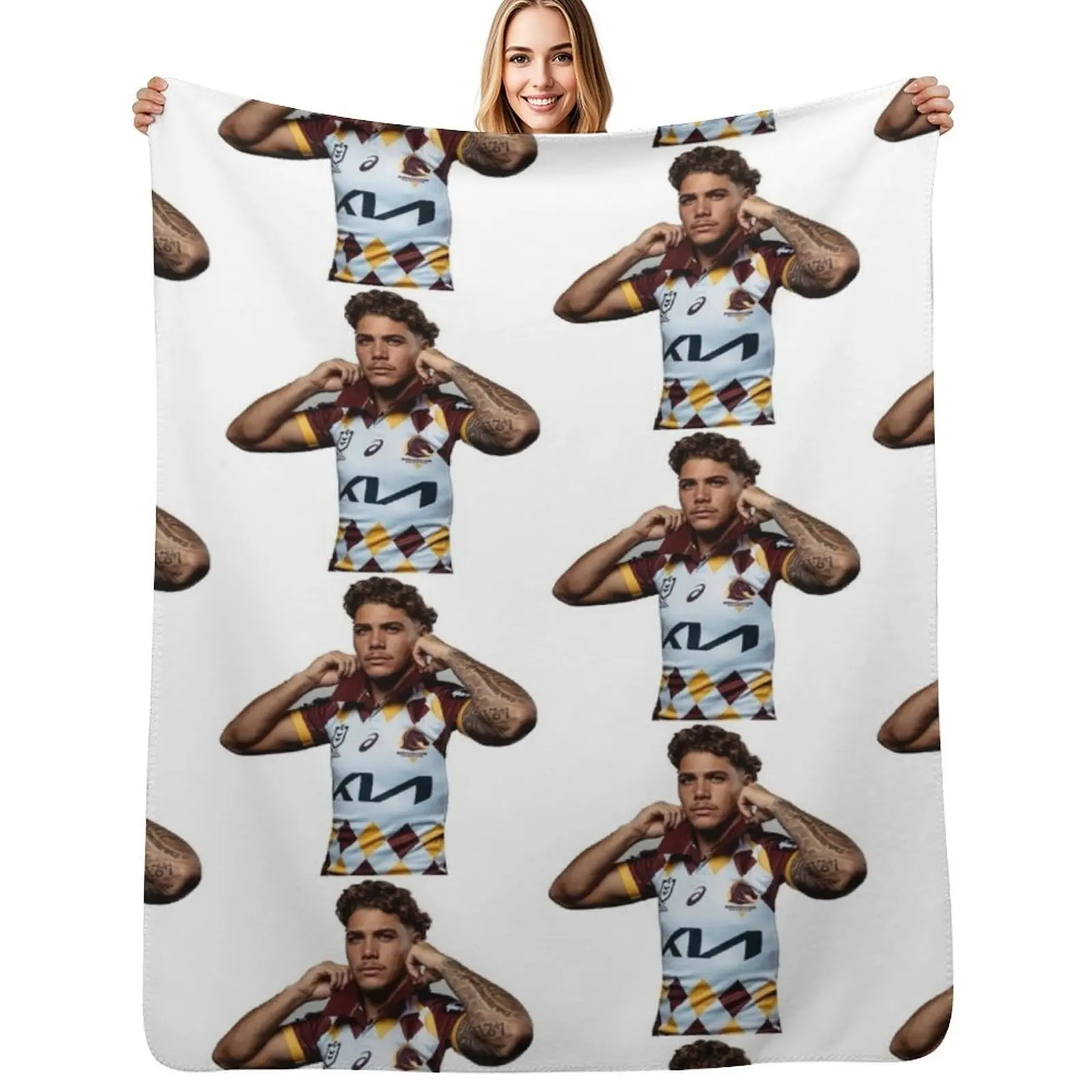 

Reece Walsh Broncos hot photo jersey Throw Blanket Thermal Picnic Thins Hair Blankets