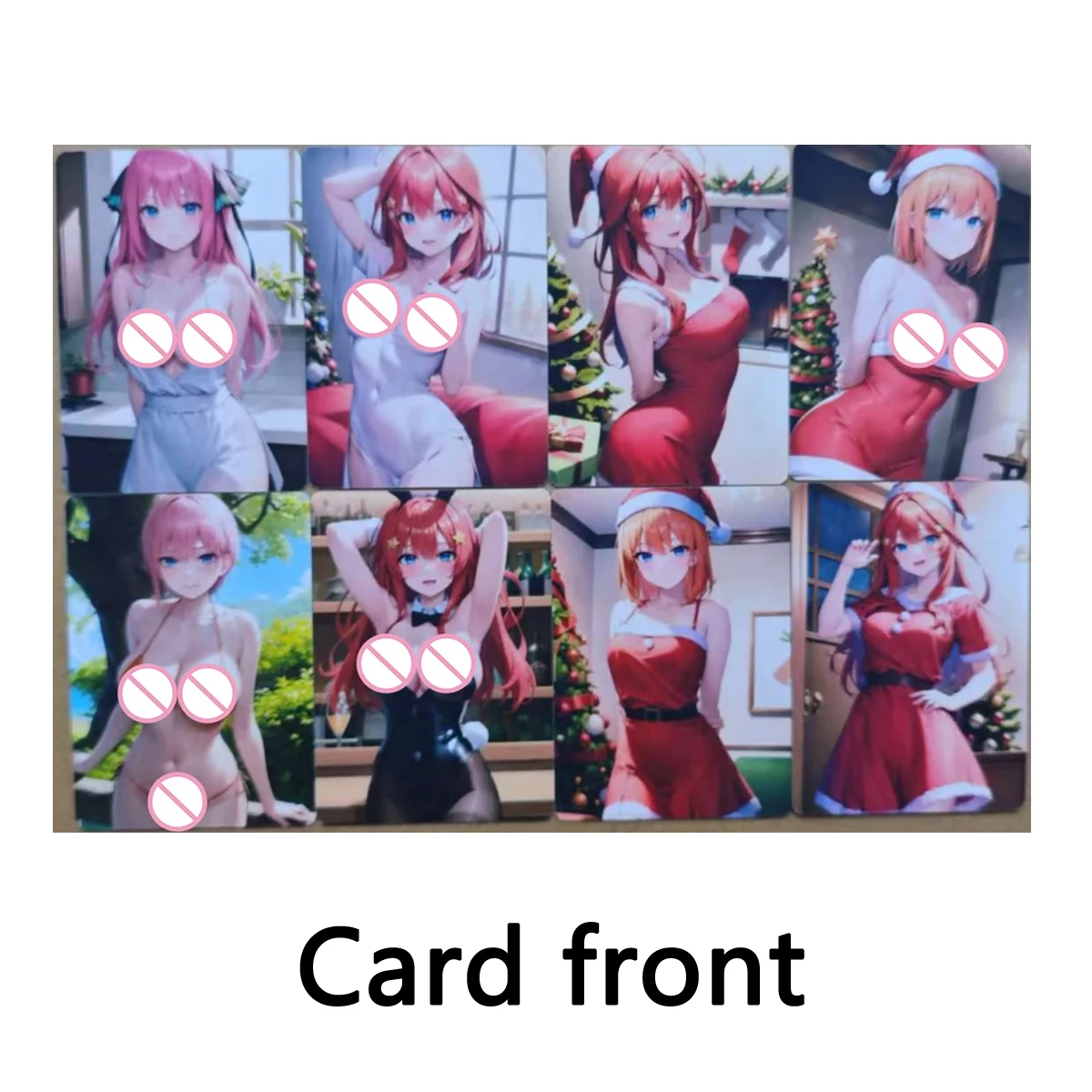 

Double Side 8PCS/Set The Quintessential Quintuplets Sexy Cards Adult NSFW Cards 18+ Animation Collection Card