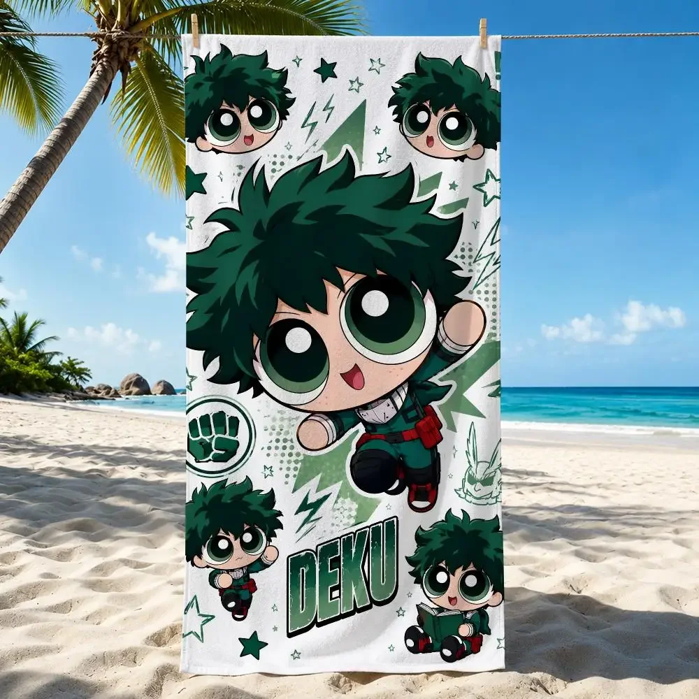 My Hero Academia Cartoon Characters Collection Towel Microfiber Thin Lightweight Absorbent Quick Dry For Beach Bath Sport Travel