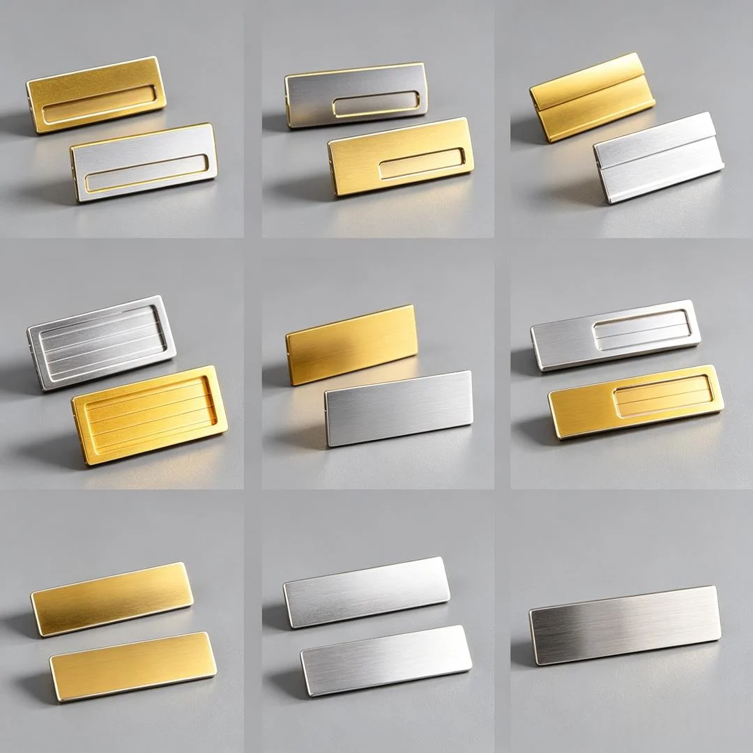 Metal Badge Manufacturer Custom Name Badges Personalized Magnetic Name Tags Zinc Alloy Multi Color Engraved Staff Logo Nametag
