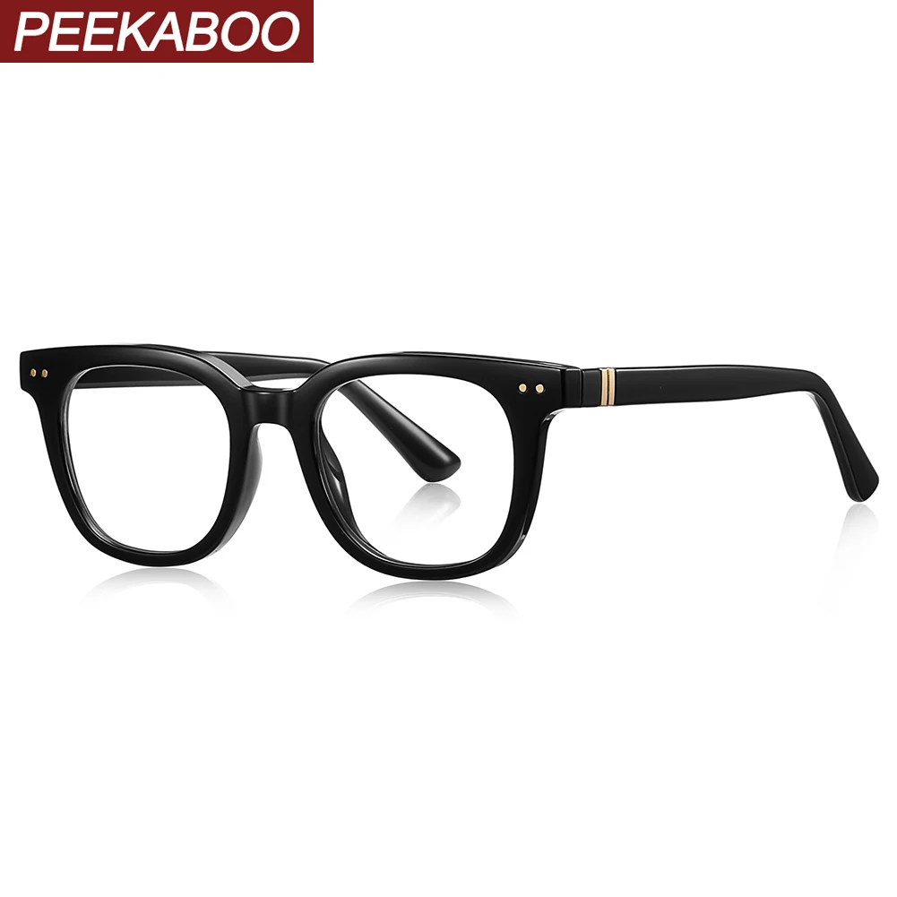 

Peekaboo TR90 blue light blocking glasses fashion female clear lens unisex square glasses for men acetate transparent grey gift