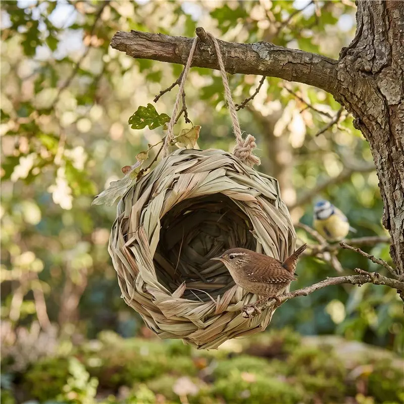 BAAJ-4Pack Hanging Bird Nest House For Outside,Hand Woven Hand Woven Bird Nest 12 X 12Cm For Gardens,Balconies,Tree Trunks
