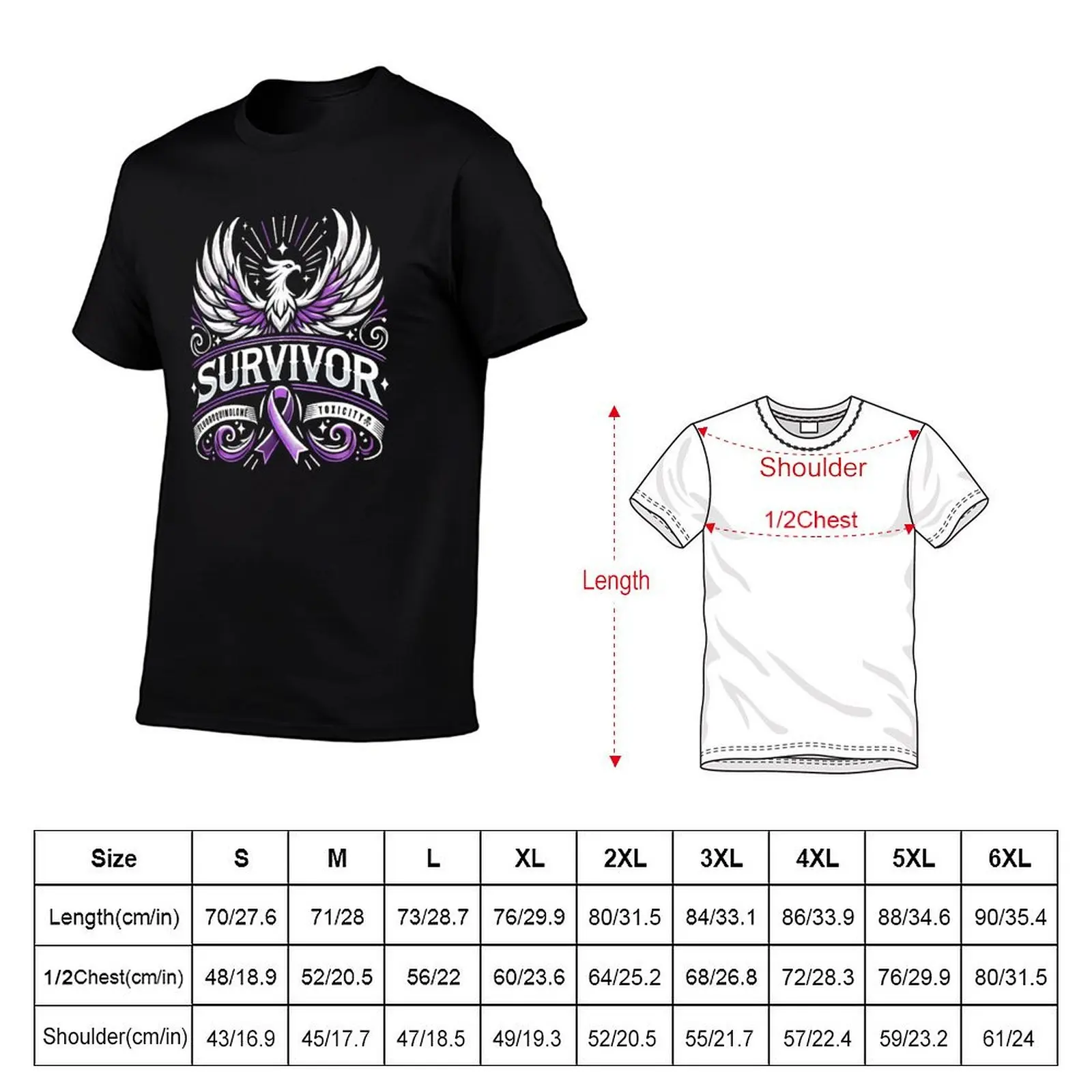 Survivor Phoenix - Fluoroquinolone Toxicity Awareness T-Shirt sublime custom t shirt mens graphic t-shirts hip hop