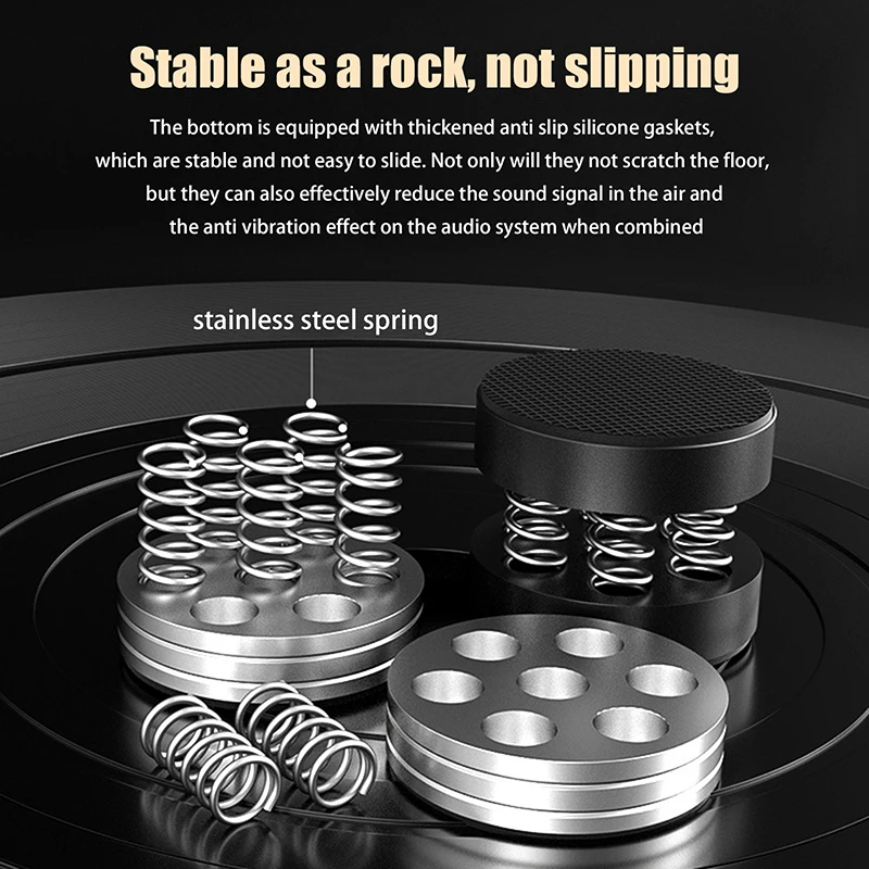 1Pc Aluminum Alloy HiFi Shock Spikes Spring Damping Pad For Audio CD Amplifier Speaker Turntable