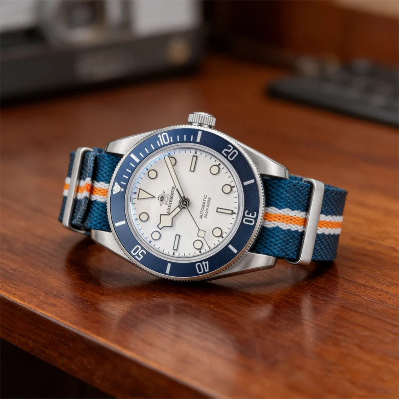 

ADDIESDIVE Luxury High Quality Automatic Men Watch AR Sapphire Aluminum Bezel Steel Watches BWG9 Luminous 200m Waterproof Watch