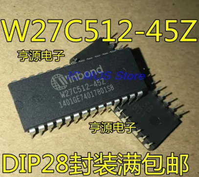 

5pcs W27C512-45Z Into the DIP-28 Memory chips 27C512 Memory into chips Electronic components