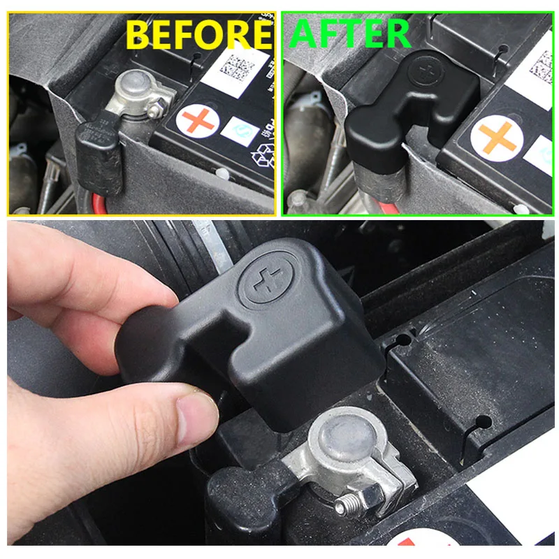 Battery Cathode Positive Electrode Pole Terminal Protective Cover For VW Passat B8 / Variant NMS Golf MK7 Sportsvan Jetta MK6