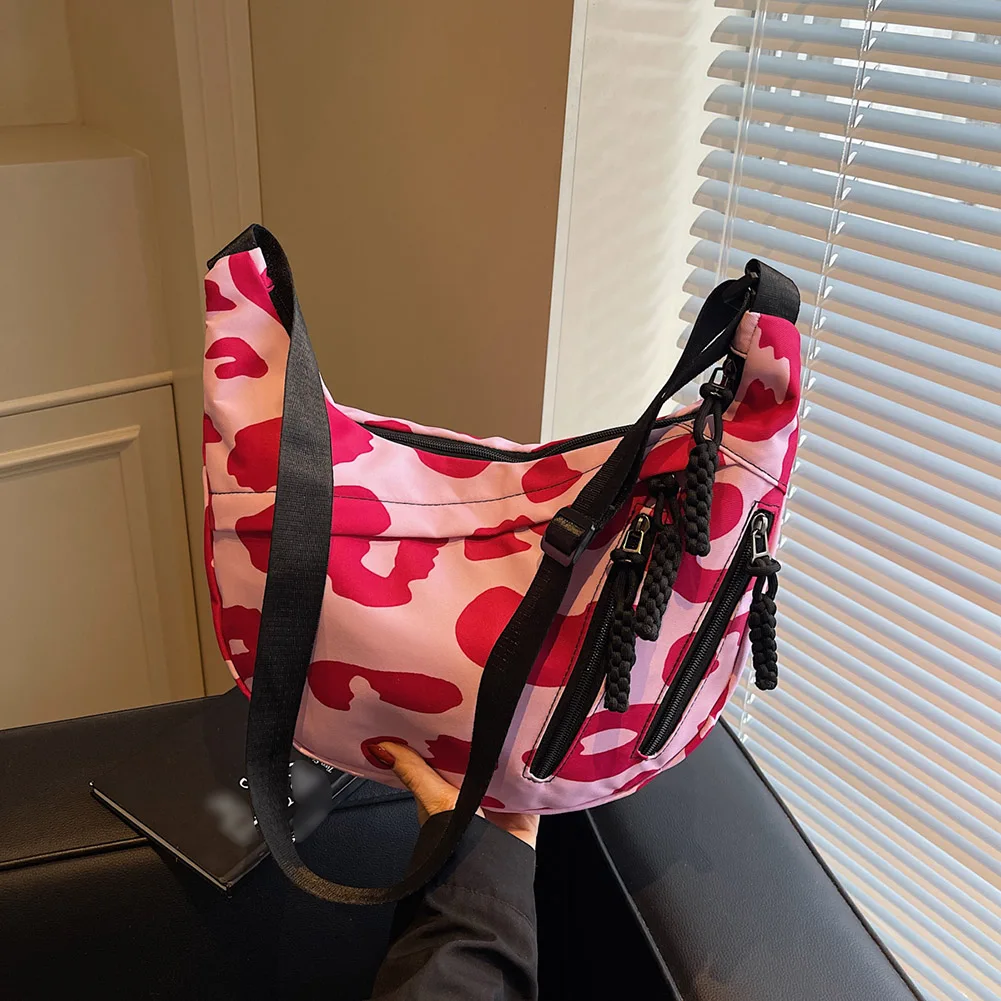 

Trendy Crossbody Bag Large Capacity Hobo Handbag Casual Travel Dumpling Bag Women Canvas Sling Shoulder Bags