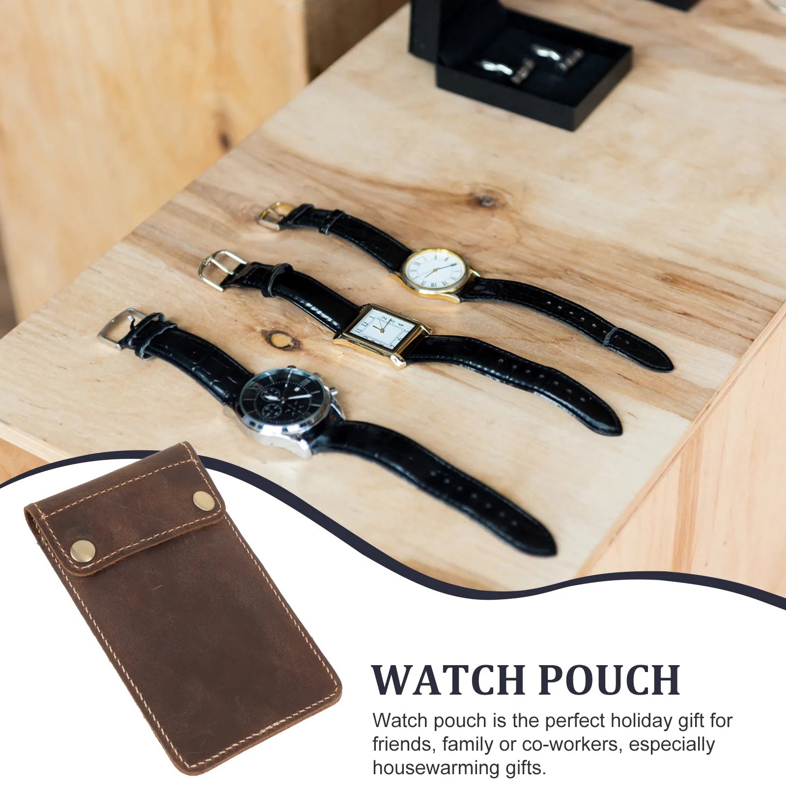 

Single Watch Case Pouch for Men Women Travel Storage Protector Lightweight Portable Design Splash Scratch Bump Resistant