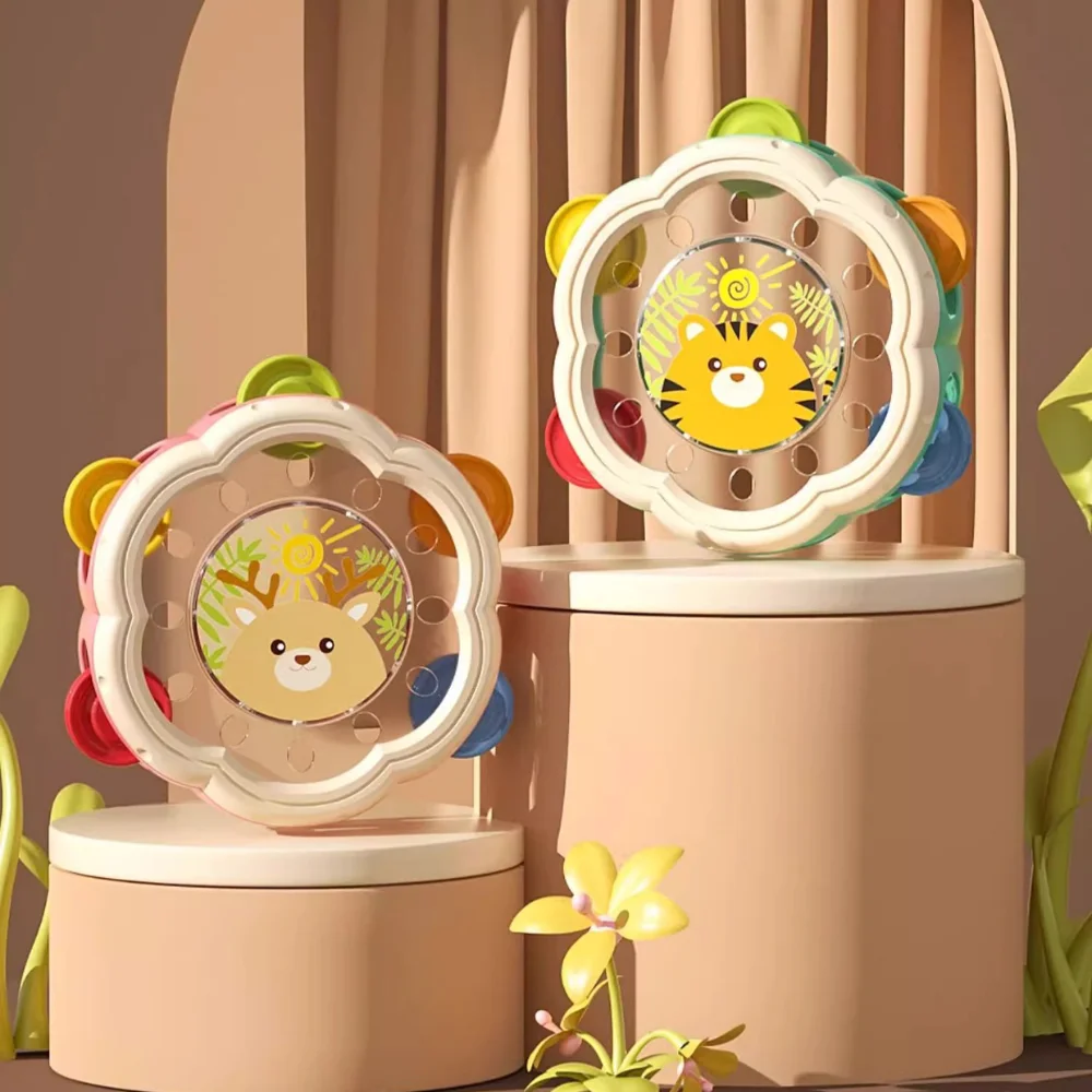 เครื่องดนตรีเด็ก ABS คุณภาพสูง ของเล่นเสริมพัฒนาการแบบพกพา มอนเตสซอรี่ ของเล่นกลองเด็ก ทนทาน