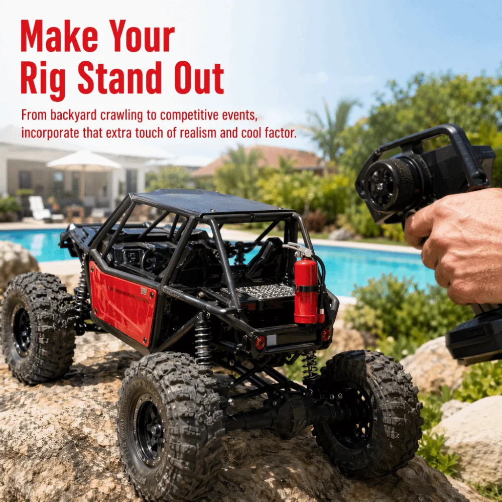2Set Plastic RC Decorative 1/10 Scale With Stickers Simulation RC Rock Crawler Part for TRX4/SCX10/D90 RC Cars Decoration Part
