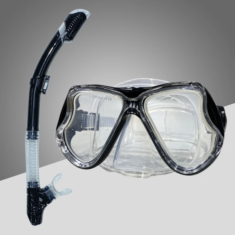 Tauchmasken für Erwachsene, Schnorchel-Atemschlauch-Set, Brille für Damen und Herren, rutschfeste Schnallenmasken – Detail 21