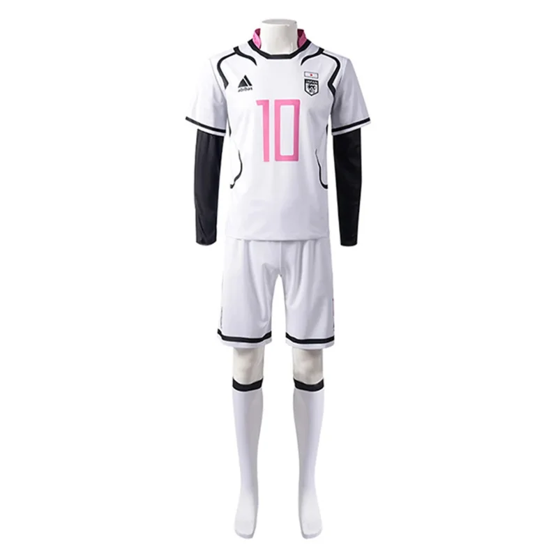 2025 novo sae itoshi cosplay anime traje azul bloqueio role play meninos camiseta shorts conjunto de futebol roupas esportivas homem festa de halloween aa